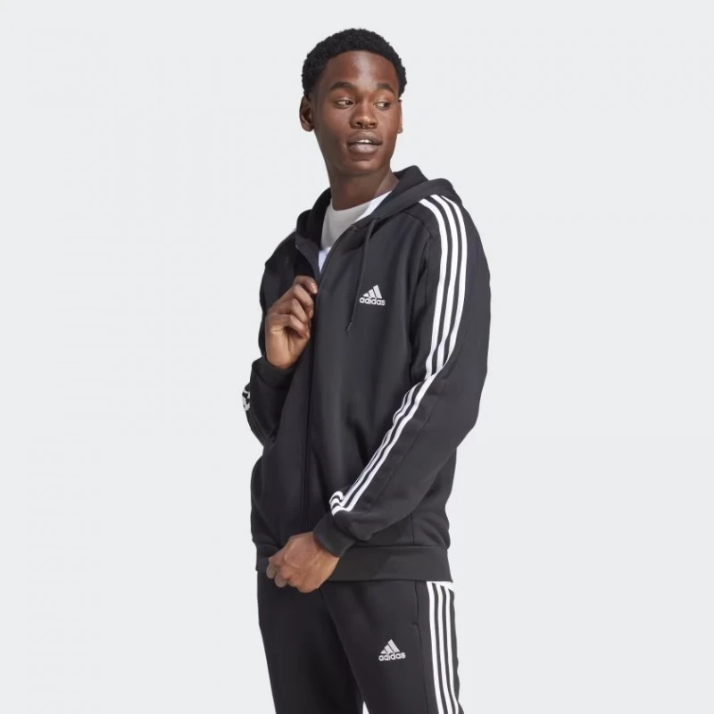 Adidas Giacca Essentials Fleece 3-Stripes Full-zip IB4029 1 Adidas Giacca Essentials Fleece 3-Stripes Full-zip IB4029