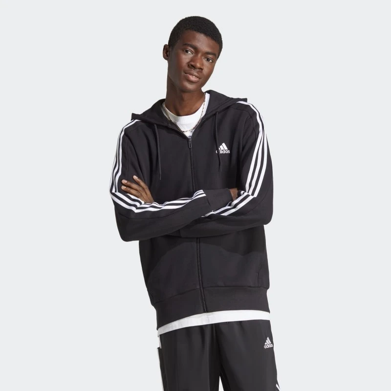 Adidas Giacca Essentials French Terry 3-Stripes Hoodie IC0433 1 Adidas Giacca Essentials French Terry 3-Stripes Hoodie IC0433