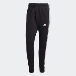 Adidas Pantalone Essentials French Terry Tapered Cuff 3-Stripes HA4337