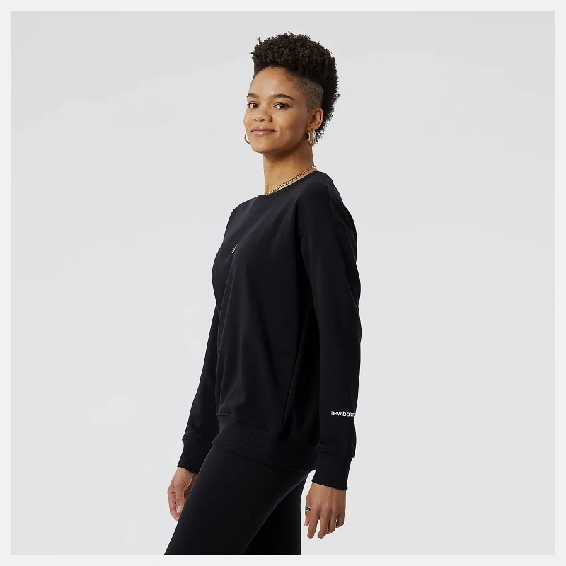 New Balance Felpa Essentials Crew WT23514BK 2 New Balance Felpa Essentials Crew WT23514BK - immagine 2