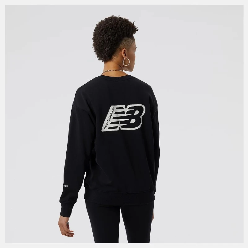 New Balance Felpa Essentials Crew WT23514BK 3 New Balance Felpa Essentials Crew WT23514BK - immagine 3