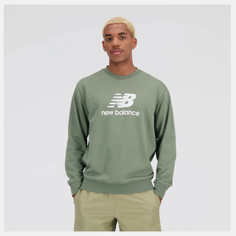 New Balance Felpa Essentials Stacked Logo Crewneck MT31538DON 1 New Balance Felpa Essentials Stacked Logo Crewneck MT31538DON