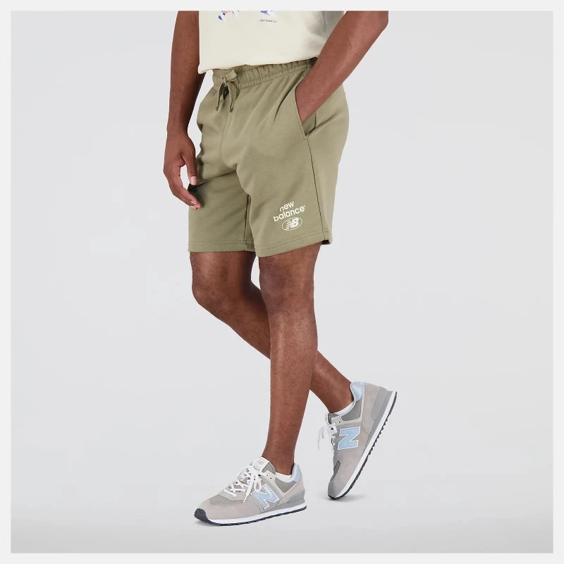 New Balance Pantaloncino Essentials Reimagined MS31520CGN 2 New Balance Pantaloncino Essentials Reimagined MS31520CGN - immagine 2